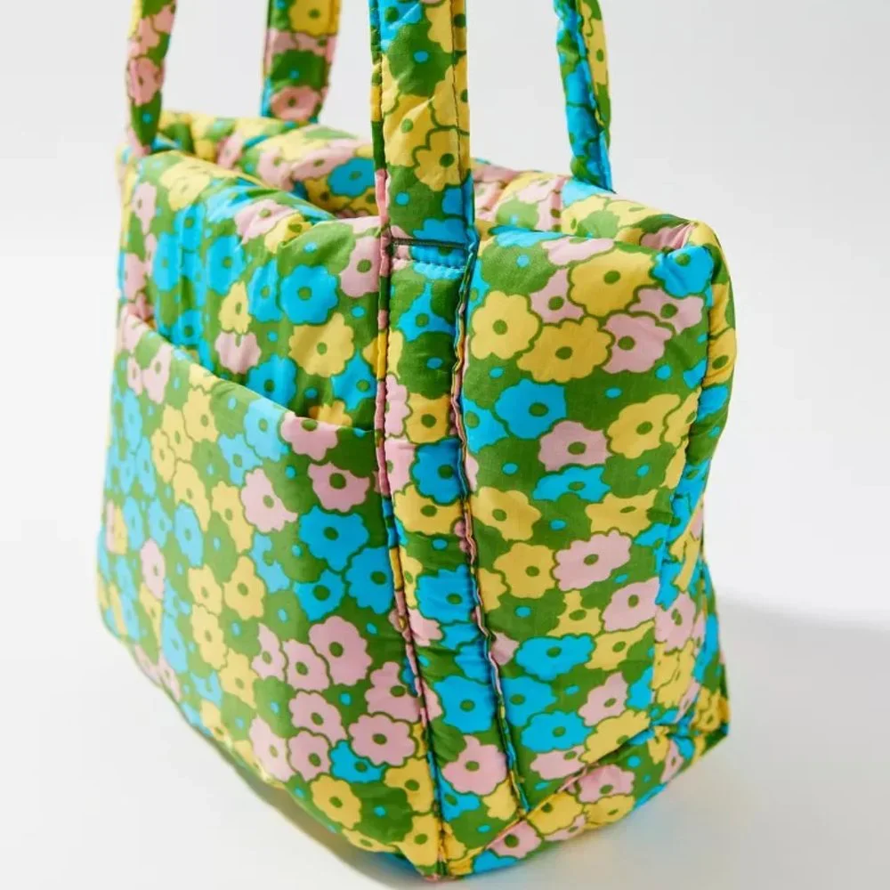 NWOT BAGGU Puffy Mini Tote Flowerbed - Picture 5 of 9